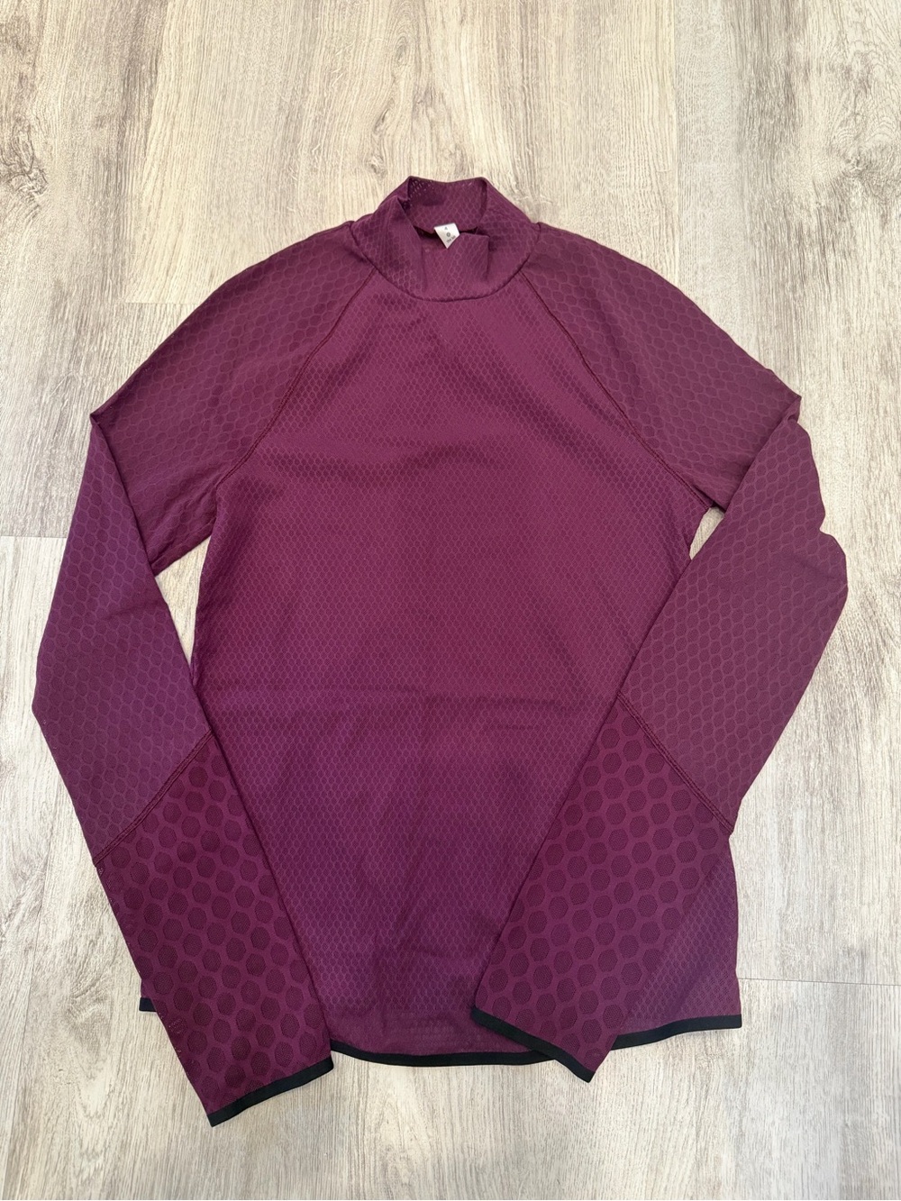 Lululemon The Lab Sheer Mesh Long Sleeve Top Burgundy Size 4